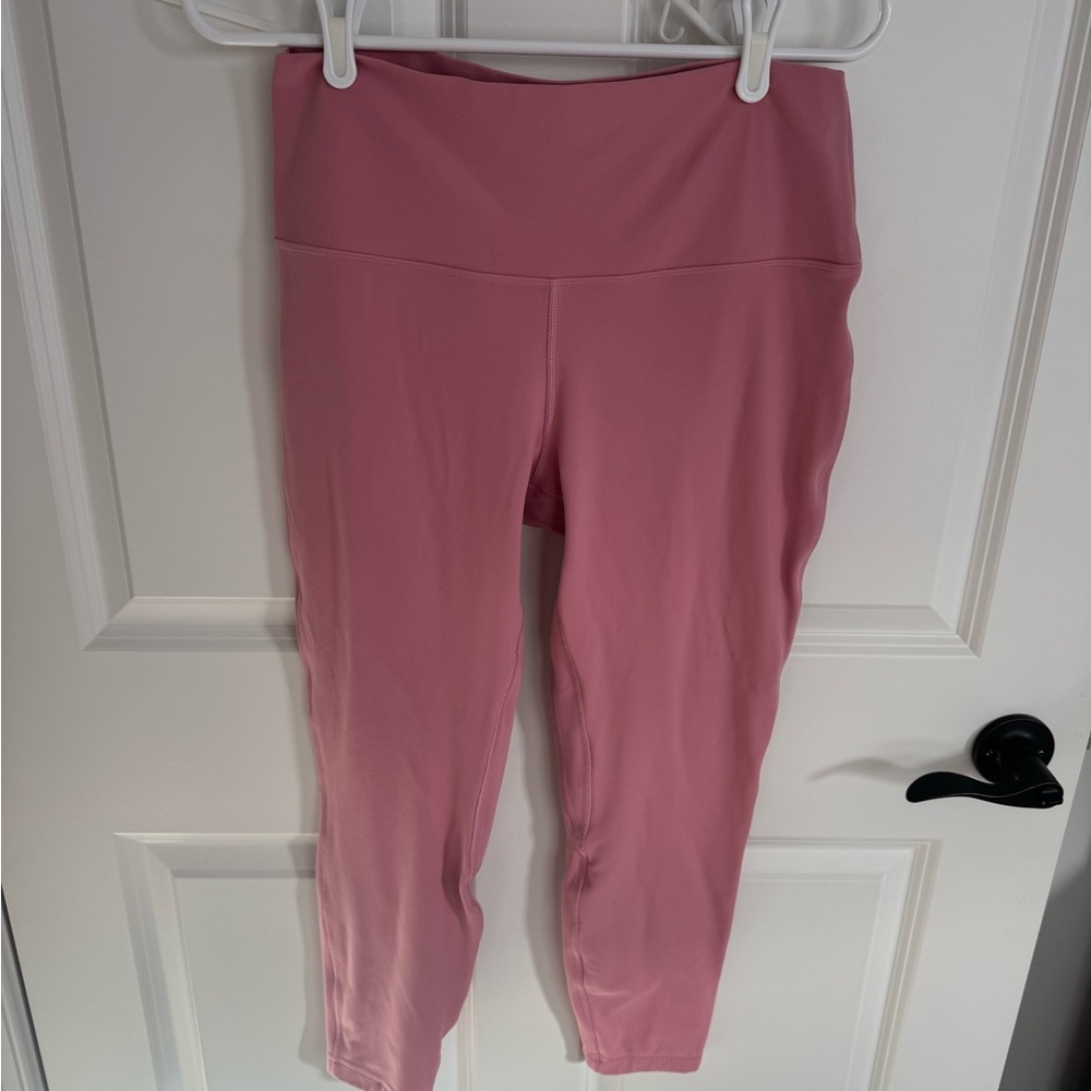 Lululemon fleece-lined pink Leggings